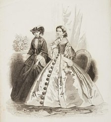 Fashion plate - Journal des Demoiselles XI, 1859. Creator: Gilquin & Dupain.