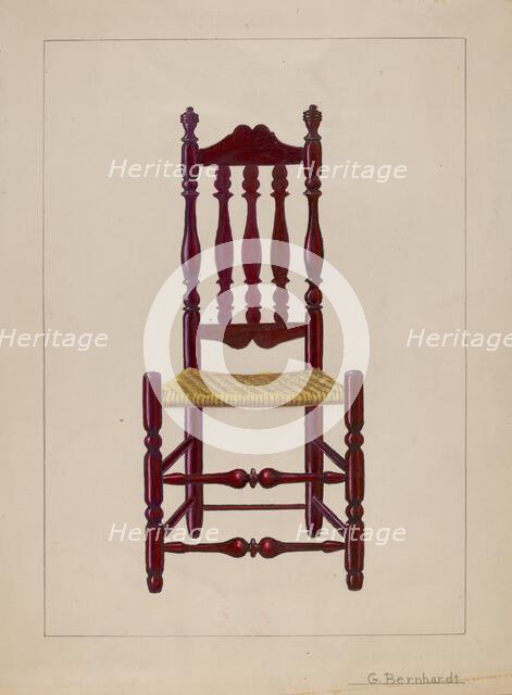 Baluster Back Chair, c. 1936. Creator: Gerald Bernhardt.