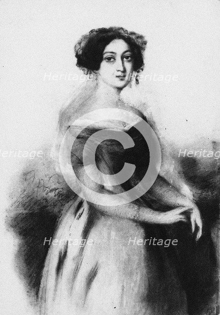 Portrait of Princess Nino Chavchavadze, c. 1830. Artist: Anonymous  