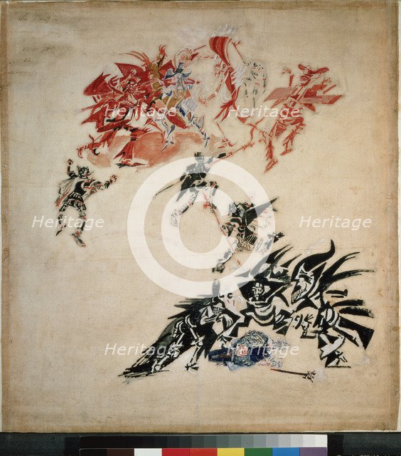 Composition for the theatre play Signor Formica by E.T.A. Hoffmann, 1922. Artist: Yakulov, Georgi Bogdanovich (1884-1928)