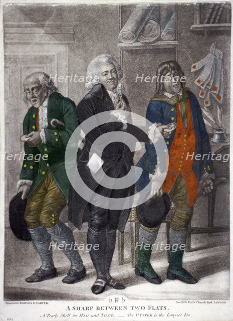 The expense of lawyers, 1770. Artist: Anon