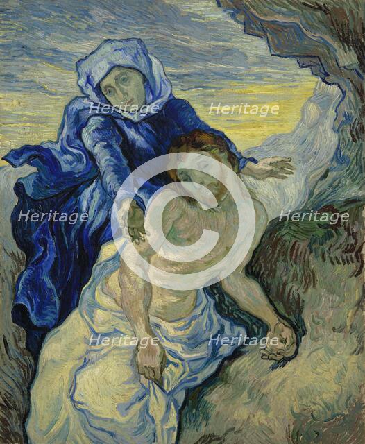 Pietà (after Delacroix) , 1889. Creator: Gogh, Vincent, van (1853-1890).