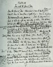 'Facsimile page of MS for "The Country House", by John Galsworthy', 1907, (1928).  Creator: Unknown.