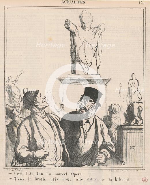 C'est l'apollon du nouvel opéra, 19th century. Creator: Honore Daumier.