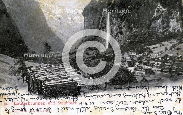 The Lauterbrunnen Valley, Bernese Oberland, Switzerland, 1903. Artist: Unknown