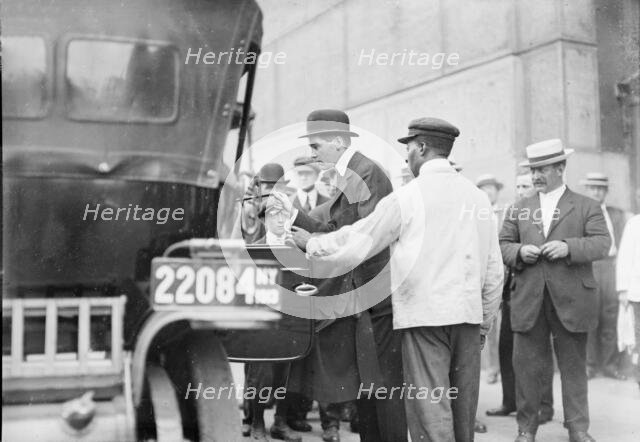 Alfred Vanderbilt at Cunard Pier, 1913. Creator: Bain News Service.