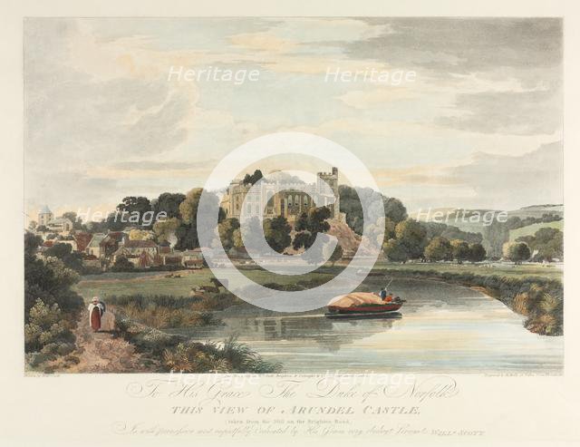 This View of Arundel Castle, 1819. Creator: John Baily (British); Wm Scott.