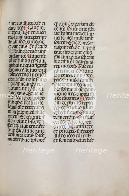 Missale: Fol. 121: contains music for "Hely Hely Lama etc." within St. Mattion Passion, 1469. Creator: Bartolommeo Caporali (Italian, c. 1420-1503).