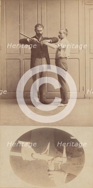 Measurement of Left Middle Finger, ca. 1893. Creator: Alphonse Bertillon.