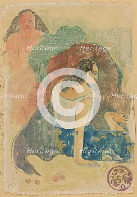 Arearea no Varua Ino (Words of the Devil) [recto], 1894. Creator: Paul Gauguin.