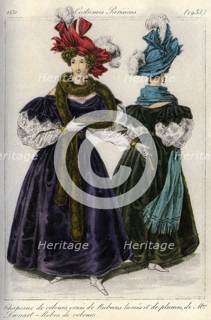 French fashions of the 19th century, 1831 (1938). Artist: Unknown