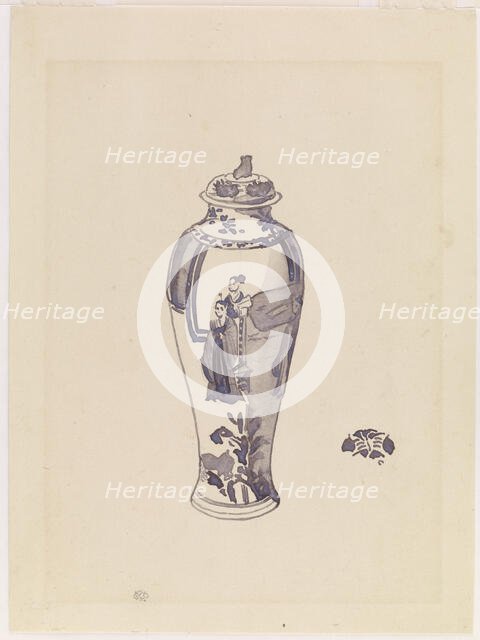 Vase with slightly bulging body, 1876-1878. Creator: James Abbott McNeill Whistler.