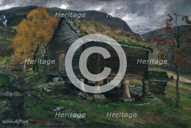 Storehouse in Jolster, painted before 1905. Creator: Nikolai Johannes Astrup.