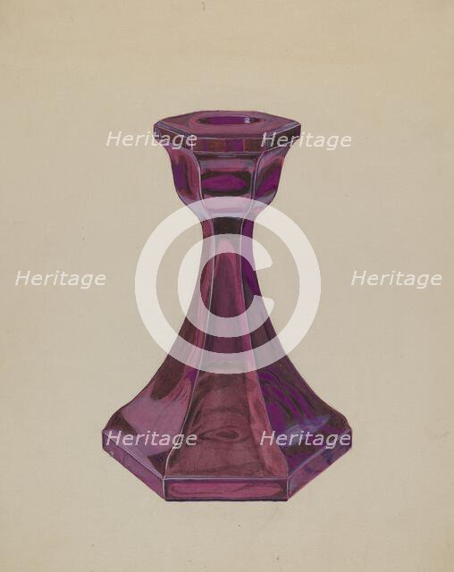 Candlestick, c. 1937. Creator: Dorothy Posten.