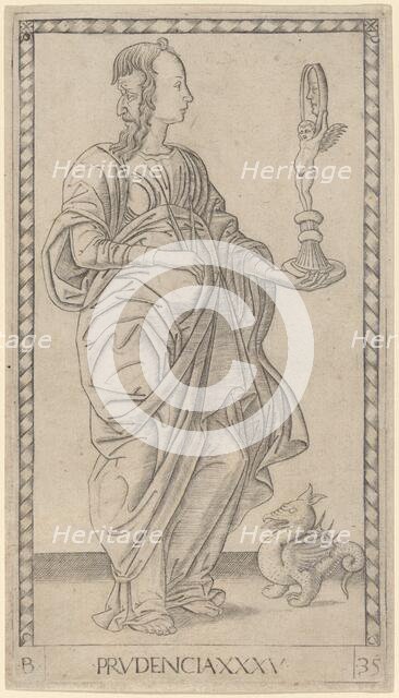 Prudencia (Prudence), c. 1465. Creator: Master of the E-Series Tarocchi.