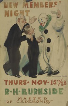 New Members' Night [likely at The Lambs Club], c1928-11-15. Creator: James Montgomery Flagg.