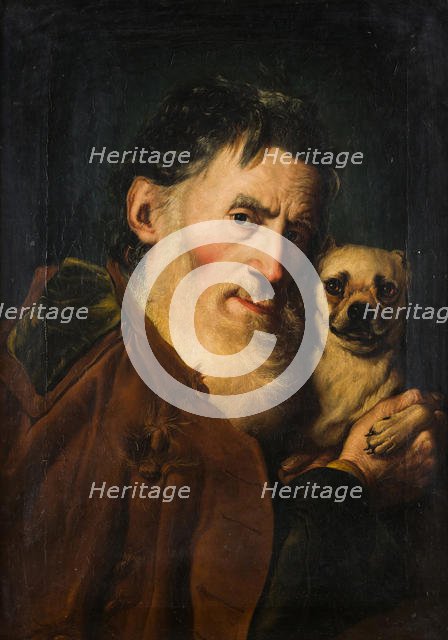 An Old Man with a Dog, 1740s. Creator: Giacomo Ceruti.