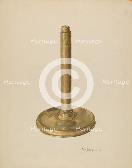 Candlestick, 1935/1942. Creator: Carl Buergerniss.