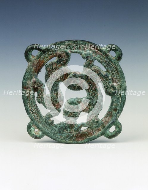 Bronze applique with tigers and boar design, Eastern Zhou dynasty, China, 5th century BC. Artist: Unknown