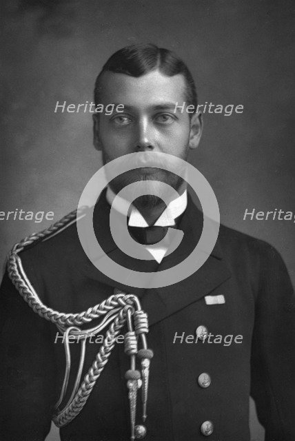 Prince George, the Prince of Wales and future King George V (1865-1936), 1890.Artist: W&D Downey