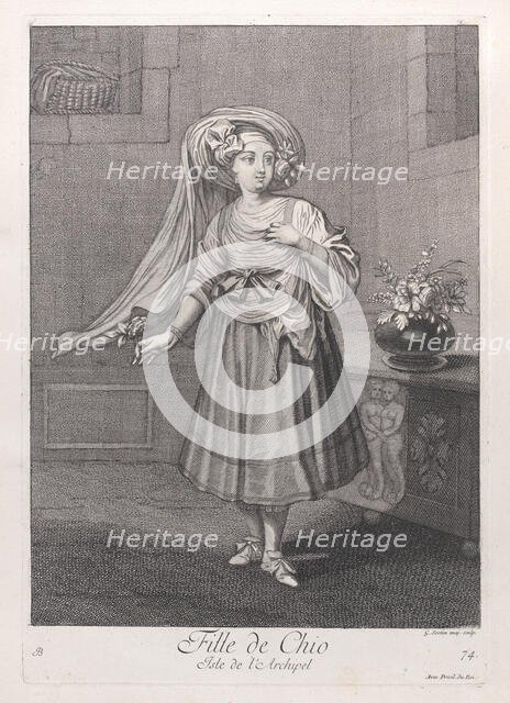 Fille de Chio, Isle de l'Archipel, 1714-15. Creator: Unknown.