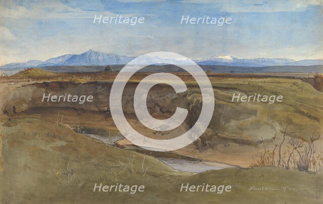 Landscape near Rome, 1867. Creator: Leopold Venus.