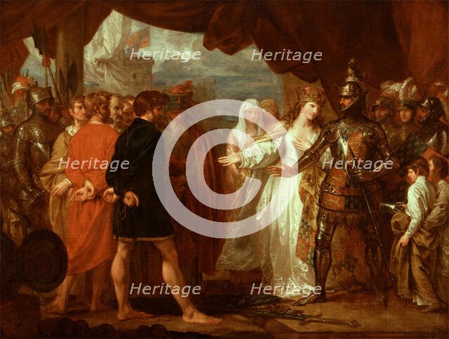 Queen Philippa Interceding for the Lives of the Burghers of Calais, 1788. Creator: Benjamin West.