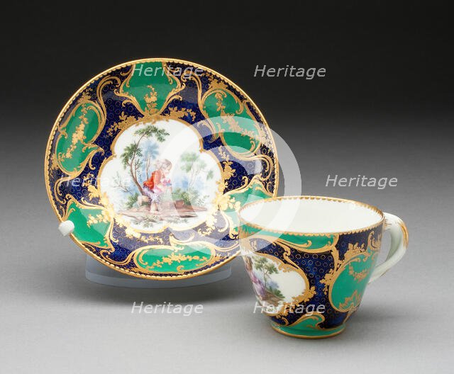 Cup and Saucer, Sèvres, 1766. Creators: Sèvres Porcelain Manufactory, André-Vincent Vieillard.
