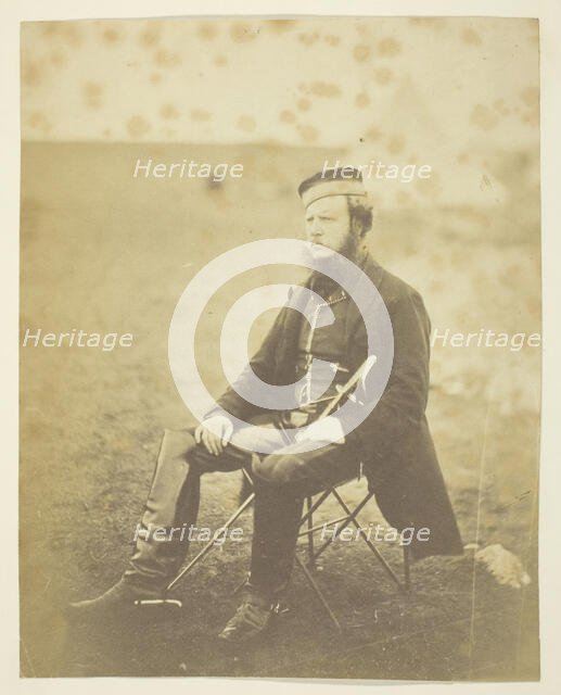 Sir John Miller Adye (1819-1900), General; taken at the Crimea, 1855. Creator: Roger Fenton.