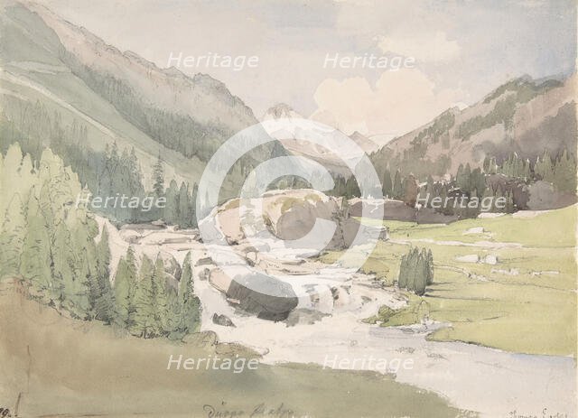 Mountain Valley, early-mid 19th century. Creator: Thomas Ender.