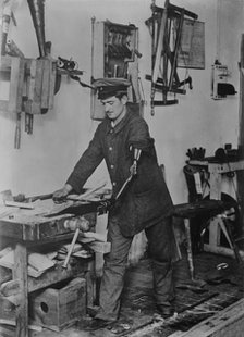 Maimed German at work, between c1915 and 1918. Creator: Bain News Service.