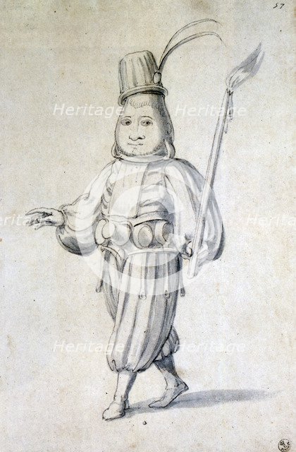 Design for a costume for a cook, 16th century. Artist: Giuseppe Arcimboldi