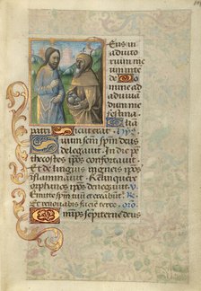 Temptation of Christ; Poncher Hours, about 1500. Creator: Master of Cardinal Bourbon.