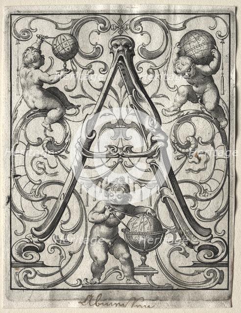 New ABC Booklet: A, 1627. Creator: Lucas Kilian (German, 1579-1637).