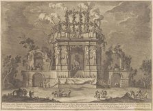 The Seconda Macchina for the Chinea of 1771: A Pleasure Palace Dedicated to Bacchus, 1771. Creator: Giuseppe Vasi.