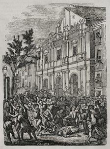 First Carlist War, (1833-1840): Anti-clerical riots of 1835 in Barcelona, 1845.  Creator: Chamorro.