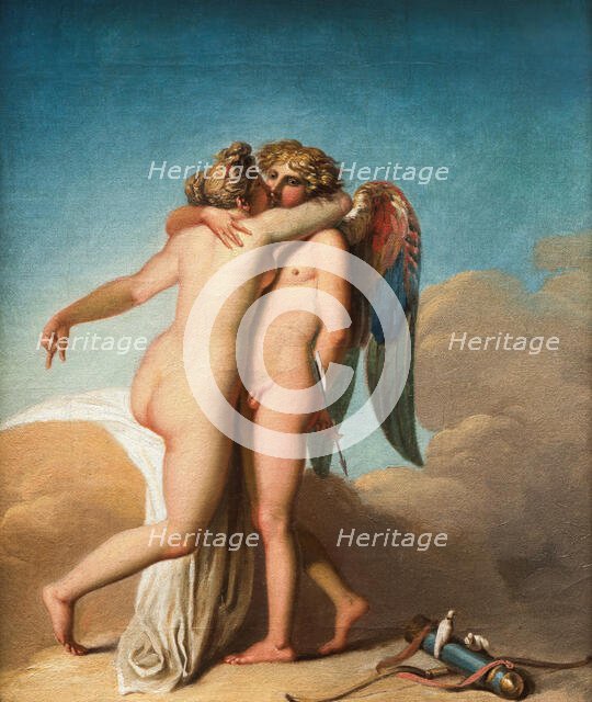 Cupid and Psyche embrace each other, n.d., c1770-1800. Creator: Nicolai Abraham Abildgaard.