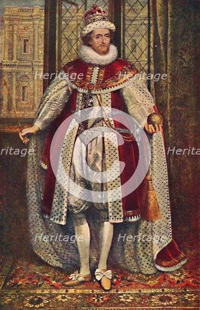 'James I. (Hampton Court Palace)', c1620, (1903). Artist: Paulus van Somer.