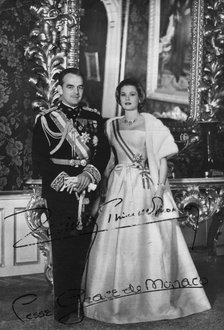 Prince Rainier III and Princess Grace of Monaco, 20th century. Artist: Unknown