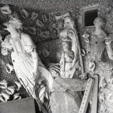 Ships' figureheads, Tresco, Scilly Isles, c1955. Creator: Arthur Charles Kirby Ware.