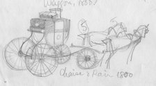 'Chaise and pair, 1800', (c1950).  Creator: Shirley Markham.