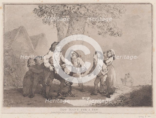 Too Many for a Jew, September 20, 1785., September 20, 1785. Creator: Thomas Rowlandson.