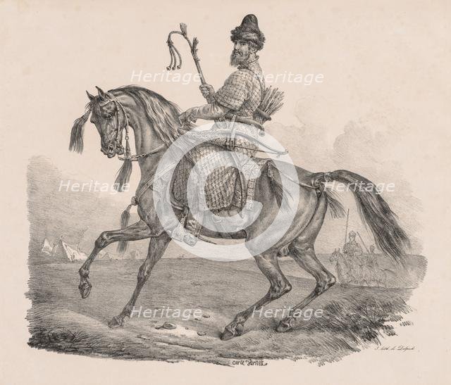 Cossack Cavalier, c. 1820. Creator: Carle Vernet (French, 1758-1836); Delpech.