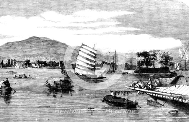 The City of Canton - from the Island of Honan - from a sketch by our special artist and..., 1858. Creator: Unknown.