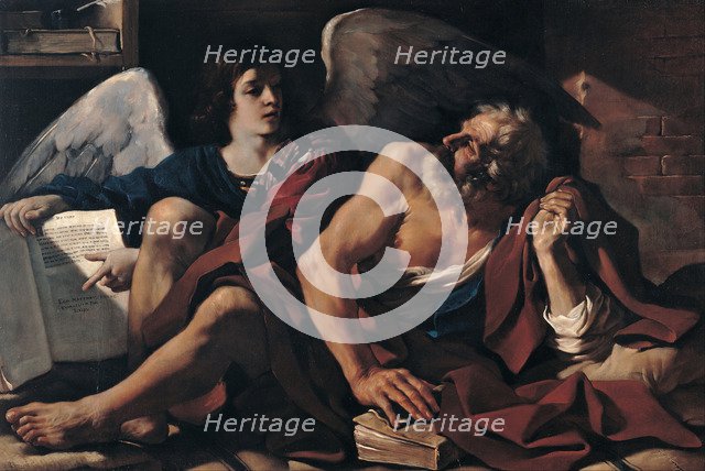 Saint Matthew and the Angel, 1622. Artist: Guercino (1591-1666)