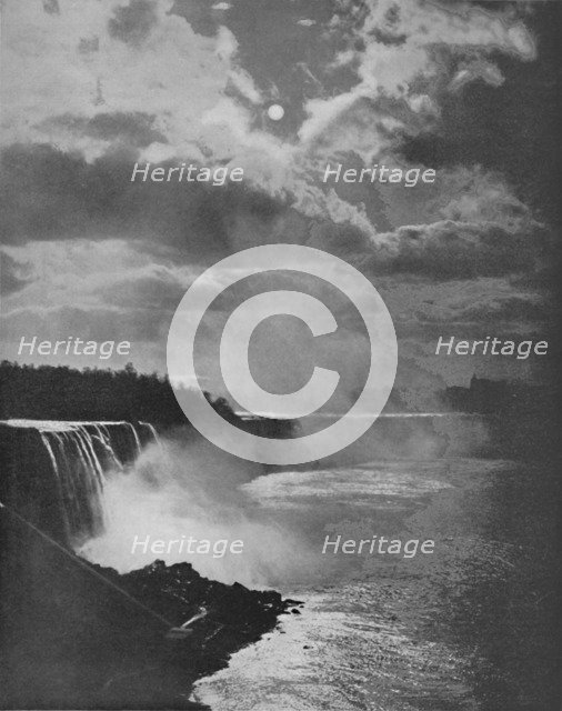 'Niagara By Moonlight', 19th century. Artist: Unknown.