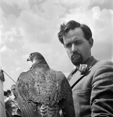 A falconer and bird, Windsor Royal Show, Windsor Great Park, c1946-c1959. Artist: John Gay