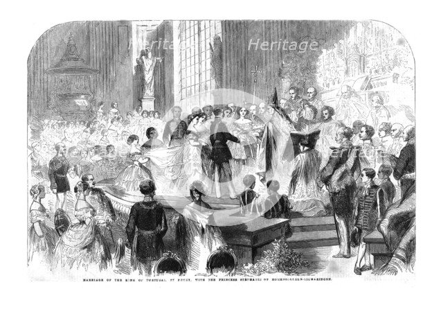 'Marriage of the King of Portugal, by Proxy, with the Princess Stephanie', 1858. Artist: Unknown.