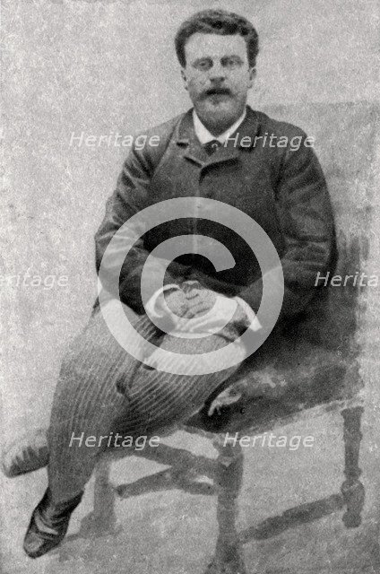 Guy de Maupassant, French author, 1890. Artist: Unknown