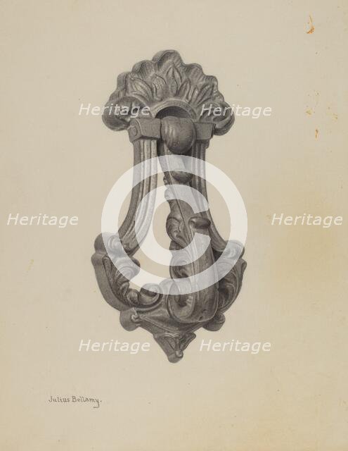 Door Knocker, c. 1940. Creator: Julius Bellamy.